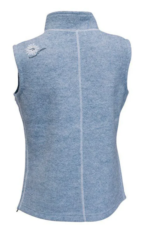 BEATA VEST, 100% FILTAD ULL — FADED DENIM