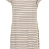 GY LIZ DRESS STRIPE — SAND