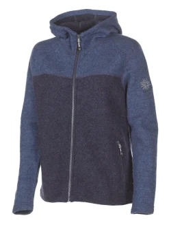 HILMA HOOD, 100% FILTAD ULL — DENIM