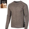 NLS BEECH CREWNECK, 100% OFÄRGAD ULL — NUTMEG