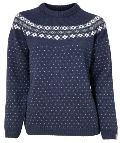 SIRE CREWNECK, 100% ULL — LIGHT NAVY