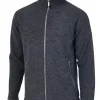 BRUNO FULL ZIP, 60% FILTAD ULL, 40% LYOCELL — GRAPHITE MARL