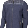 GY LUMBER JACKET, 100% FILTAD ULL — LIGHT NAVY
