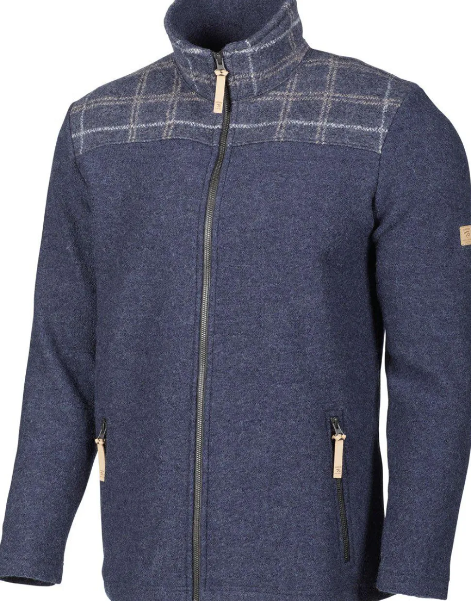 GY LUMBER JACKET, 100% FILTAD ULL — LIGHT NAVY