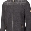 GY LUMBER JACKET, 100% FILTAD ULL — GRAPHITE MARL