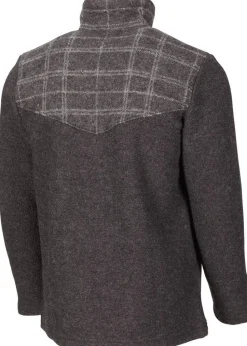 GY LUMBER JACKET, 100% FILTAD ULL — GRAPHITE MARL