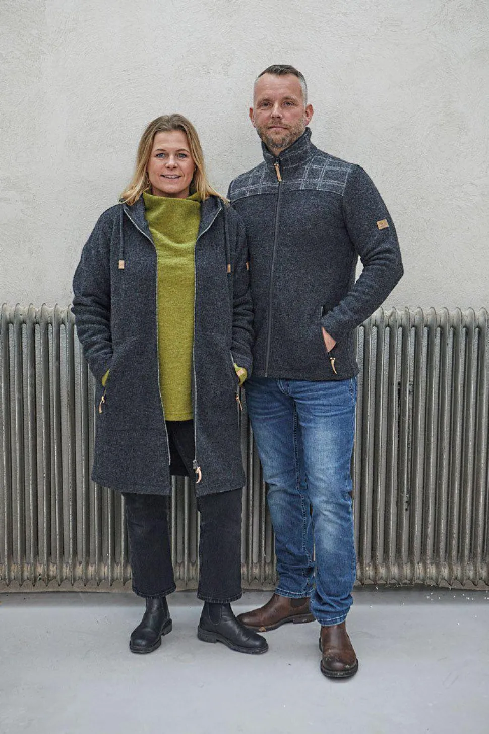 GY LUMBER JACKET, 100% FILTAD ULL — LIGHT NAVY