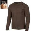 NLS BEECH CREWNECK, 100% OFÄRGAD ULL — COFFEE BEAN