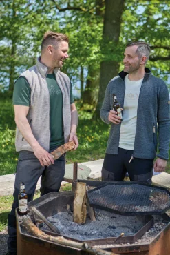 VOLMAR FULL ZIP, 69% ULL — LIGHT NAVY